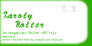 karoly molter business card